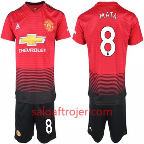 Manchester United Fodboldtrøjer Juan Mata 8 Børn Hjemmebanesæt 2018/19 Kort ærmer Manchester United Fodboldtrøjer Juan Mata 8 Børn Hjemmebanesæt 2018/19 Kort ærmer